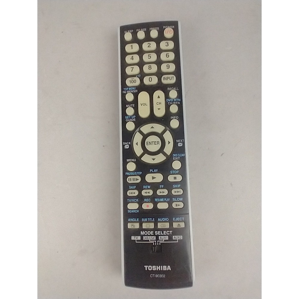 Toshiba CT-90302 TV Cable Satellite AUX Remote‎ Control Replacement WORKS